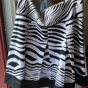 Black and white pleated skirt